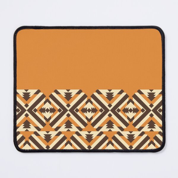 Item preview, Tribal geometric pattern in shades of orange designed and sold by CiniArt.