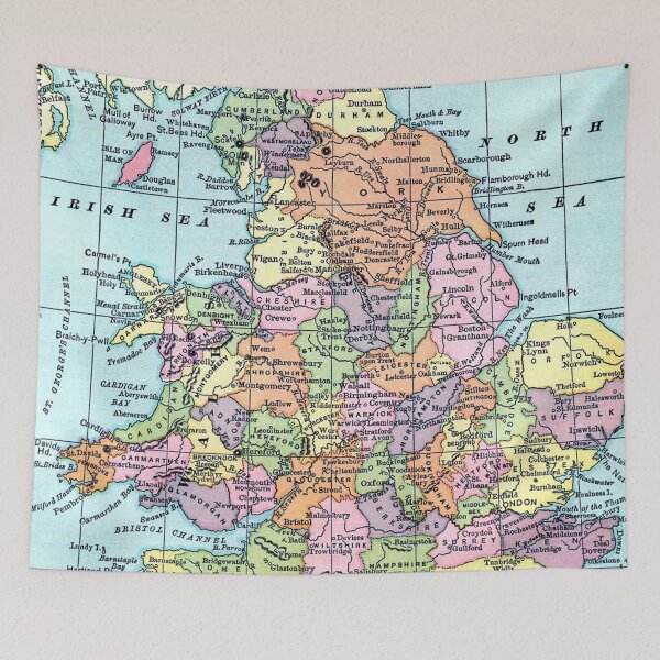 Item preview, Vintage map of England and Wales designed and sold by Slh69.