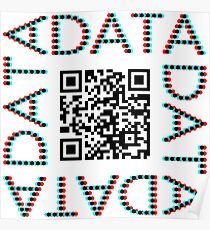 Punchcard data (QR, 3D) Poster