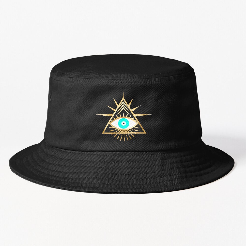 triangle evil eye in gold foil