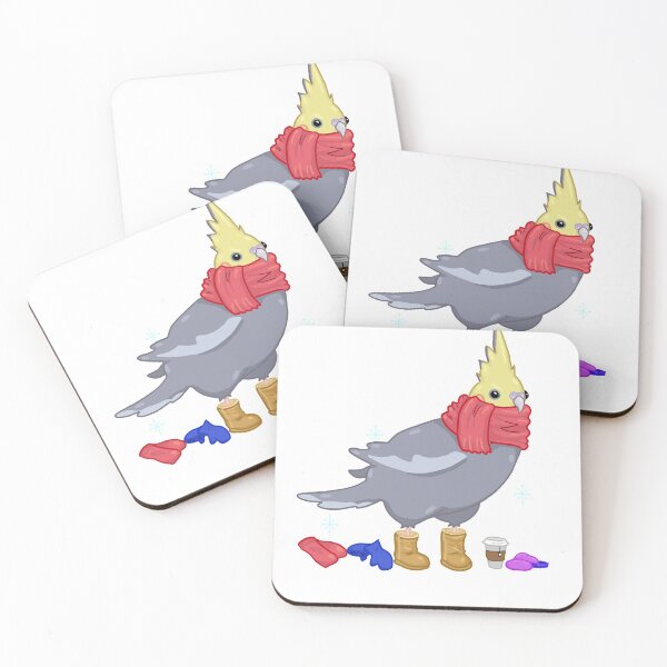 Item preview, Winter Cockatiel Cute Bird designed and sold by ChompNStomp.