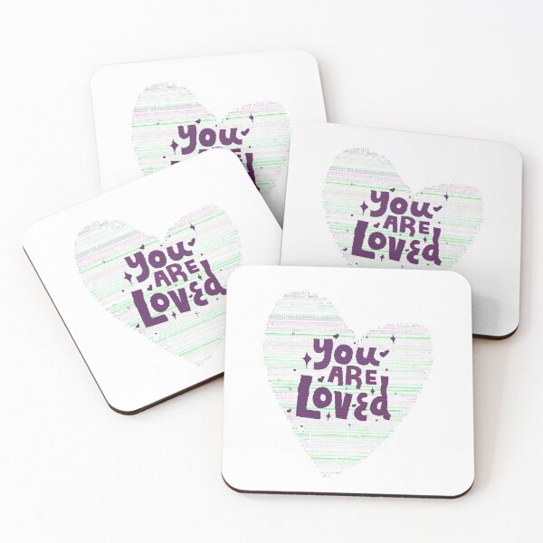 Item preview, You are Loved Pixel Code Heart designed and sold by speakupandshine.