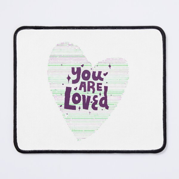 Item preview, You are Loved Pixel Code Heart designed and sold by speakupandshine.