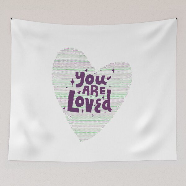 Item preview, You are Loved Pixel Code Heart designed and sold by speakupandshine.