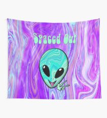 Spaced Out Psychedelic Alien Wall Tapestry