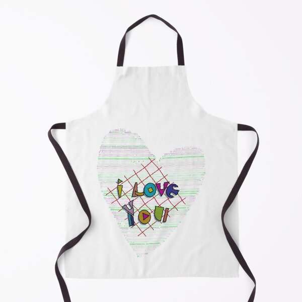Item preview, I love You Retro Heart Pixel Code Heart designed and sold by speakupandshine.