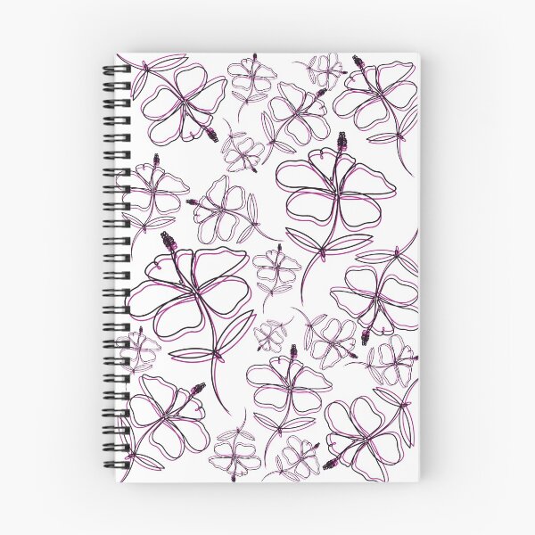 Item preview, Line drawing flower reflected pattern designed and sold by apis-florea.