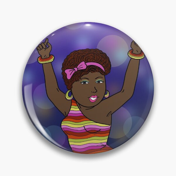 Item preview, African American black woman disco funky dancing. designed and sold by Nalidsa Sukprasert.