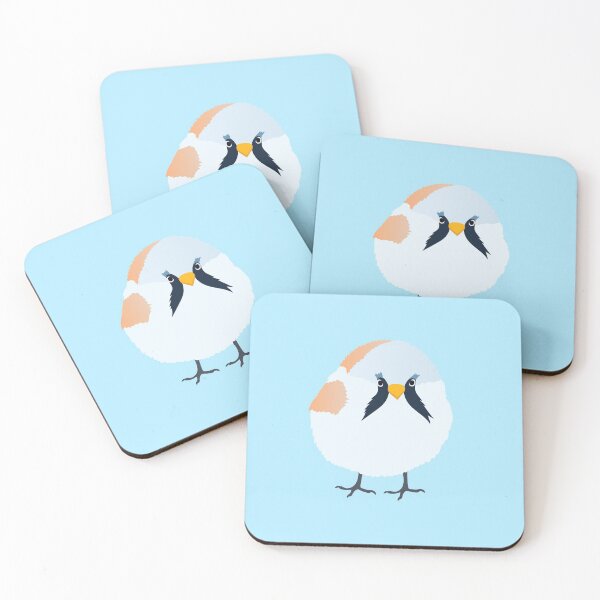 Item preview, Bearded Reedling on Pastel Blue designed and sold by Digitaldingo.
