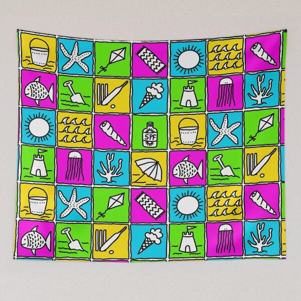 Item preview, Summer time at the beach in neon colours designed and sold by FrancesPoff.