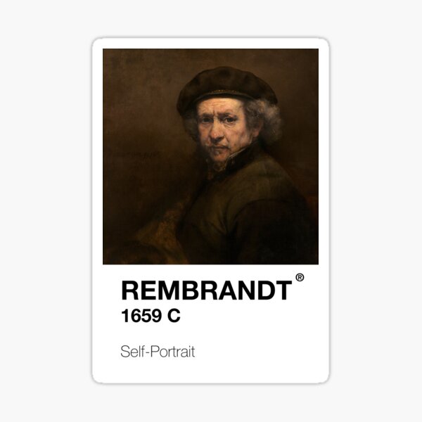 Item preview, rembrandt self-portrait pantone card   designed and sold by Platform11west.