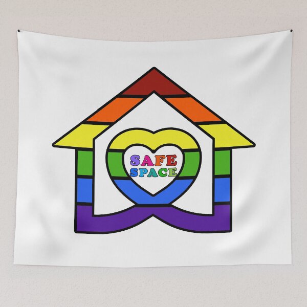 Item preview, LGBT Flag Colors Sign Safe Space Equality designed and sold by aronia.