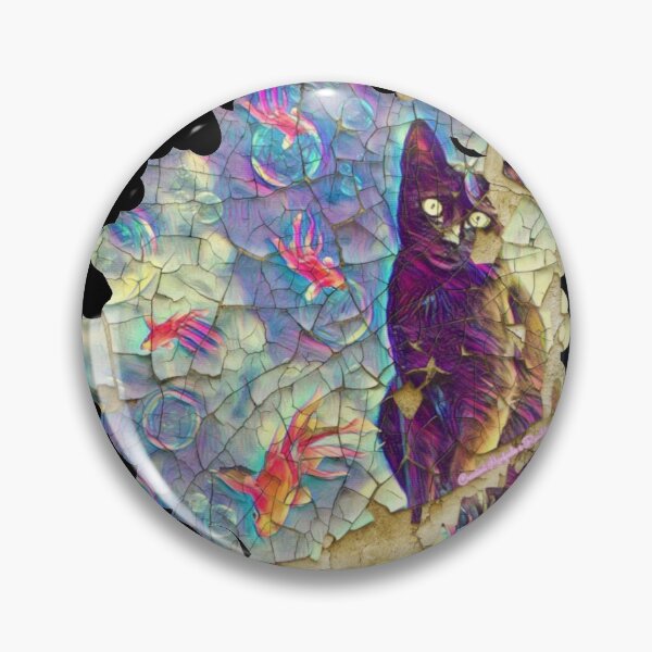 Item preview, Black cat and goldfish designed and sold by Cyberomiz.