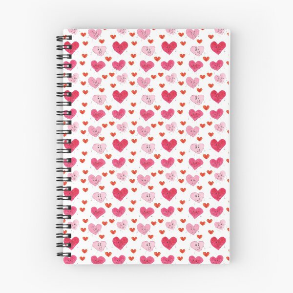 Item preview, Cute pink and orange heart watercolour pattern designed and sold by Amber Davey.