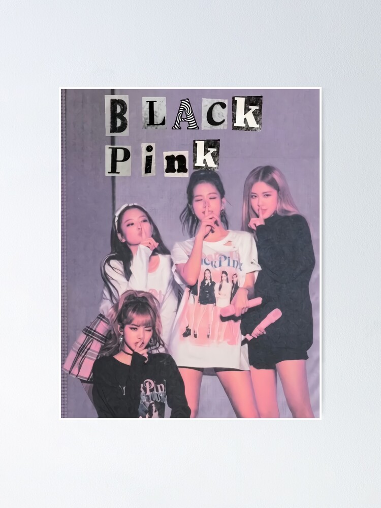 Schwarze Rosa Ästhetik - BlackPink Poster