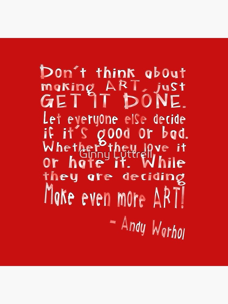 Tote Bag Create Art Citation D Andy Warhol Par Ginnyl52 Redbubble