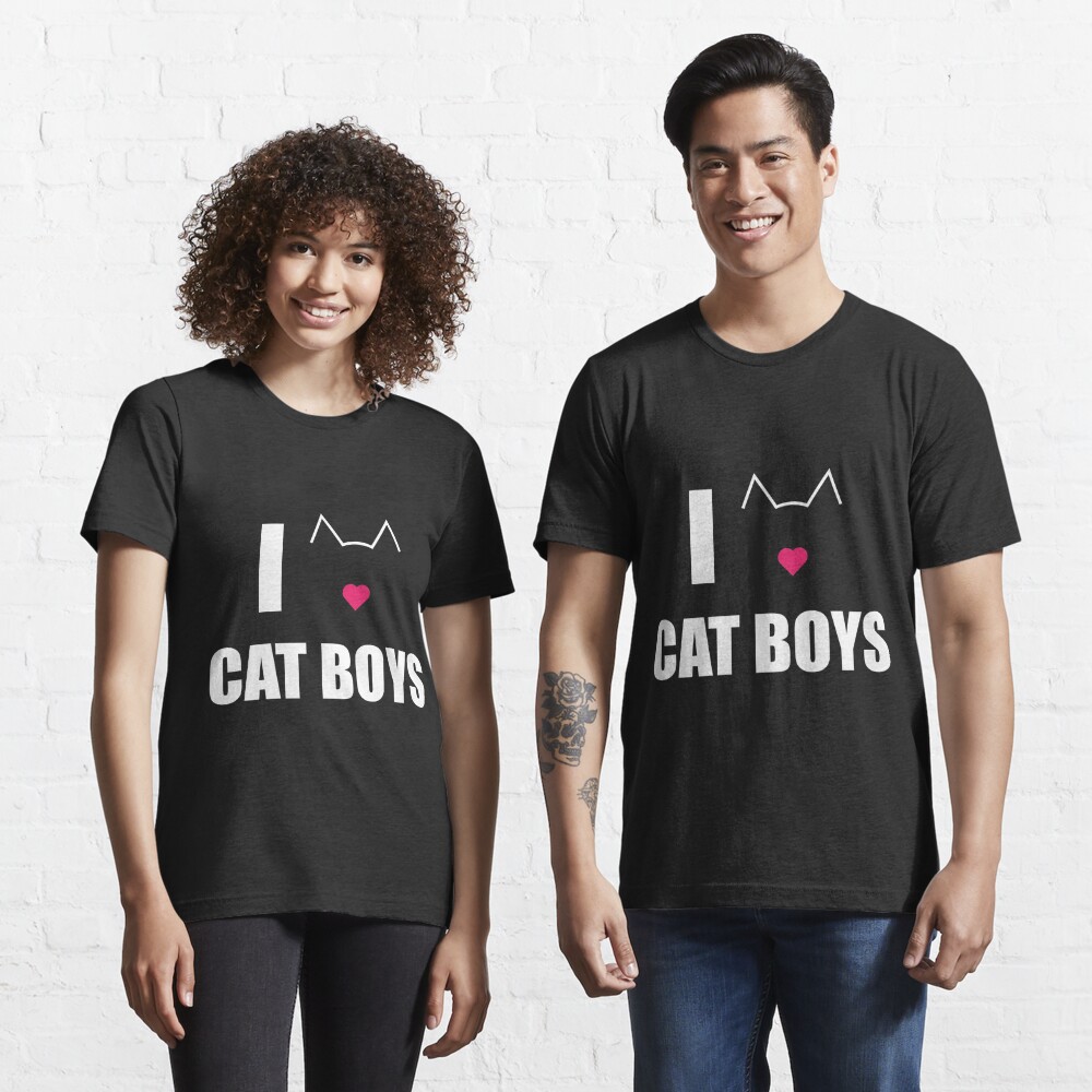 I Love Cat Boys Lightweight Hoodie By Ellygator Redbubble