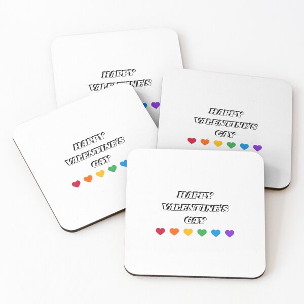 Item preview, Happy Valentine's Gay - rainbow hearts designed and sold by Inspirationmotivation.