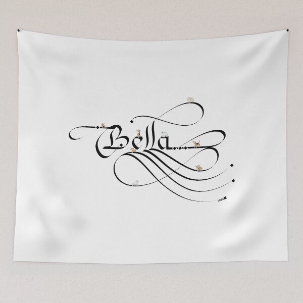 Item preview, Bella, Female Dog Name (Black) designed and sold by AhMath.