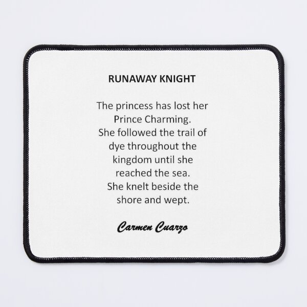 Item preview, Runaway knight (white background) designed and sold by carmencuarzo.