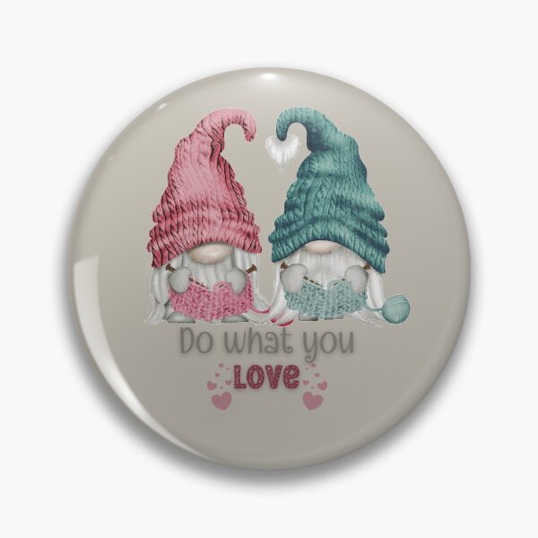 Item preview, Gnome Valentine- Do what you Love- Hygge- knitting gnomes designed and sold by Mumzy2many.