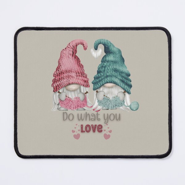 Item preview, Gnome Valentine- Do what you Love- Hygge- knitting gnomes designed and sold by Mumzy2many.