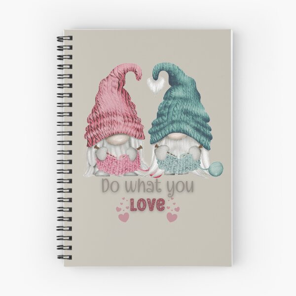 Item preview, Gnome Valentine- Do what you Love- Hygge- knitting gnomes designed and sold by Mumzy2many.