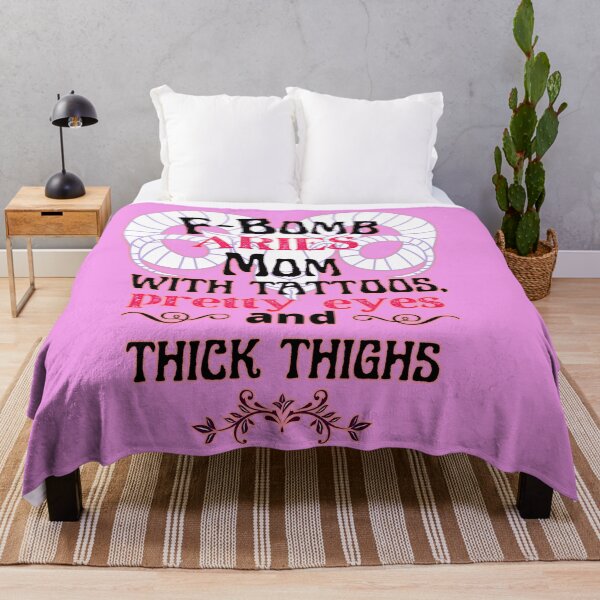 Item preview, F-Bomb Aries Mom With Tattoos Pretty Eyes and Thick Thighs - Lovely Design designed and sold by GoPublicTeam.