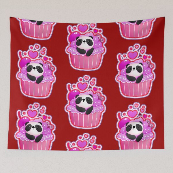 Item preview, Panda Cupcake Valentines designed and sold by WoodburyLake.