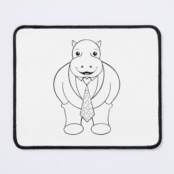 Item preview, Color Your Own Valentine Hippo designed and sold by GrandpaH.
