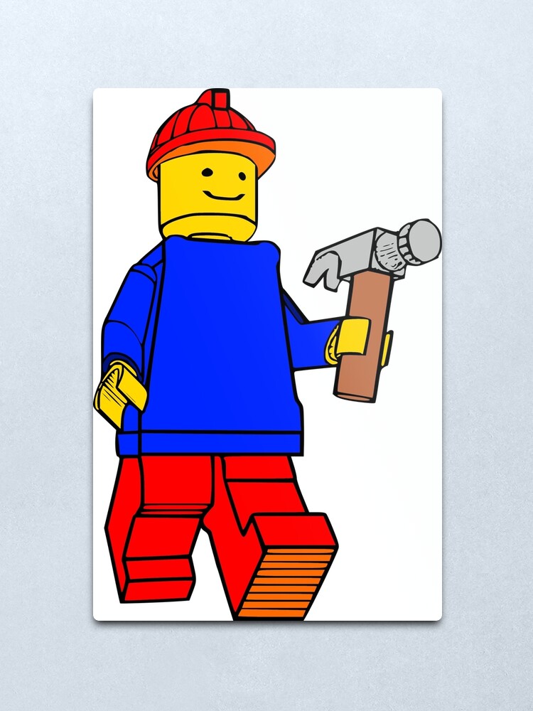 Lego Builder Metal Print By Kiwimrdee Redbubble