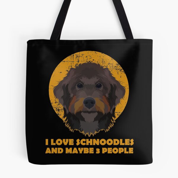 Artikelvorschau, Hundeeltern-Zitat Ich liebe Schnoodles und vielleicht 3 Personen drucken entworfen und verkauft von jakehughes2015.