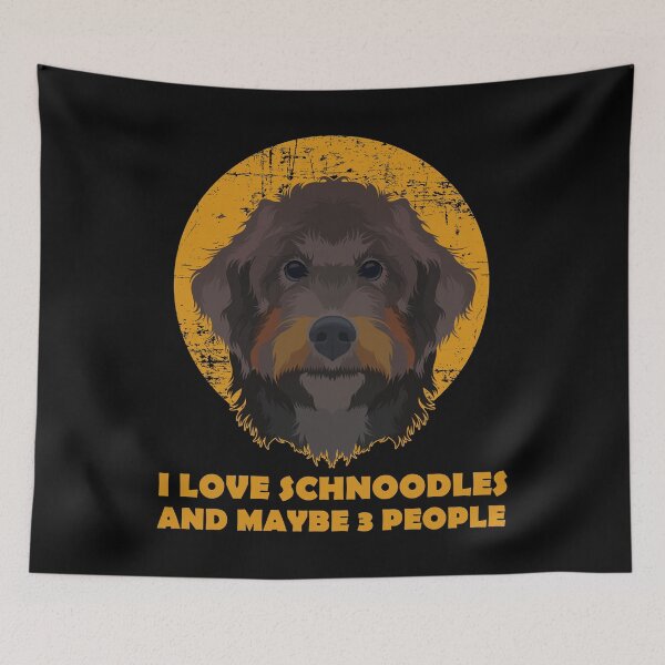 Item preview, Dog Parent Quote I Love Schnoodles And Maybe 3 People print designed and sold by jakehughes2015.