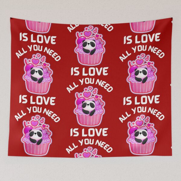 Item preview, All You Need Is Love Panda Valentine  designed and sold by WoodburyLake.