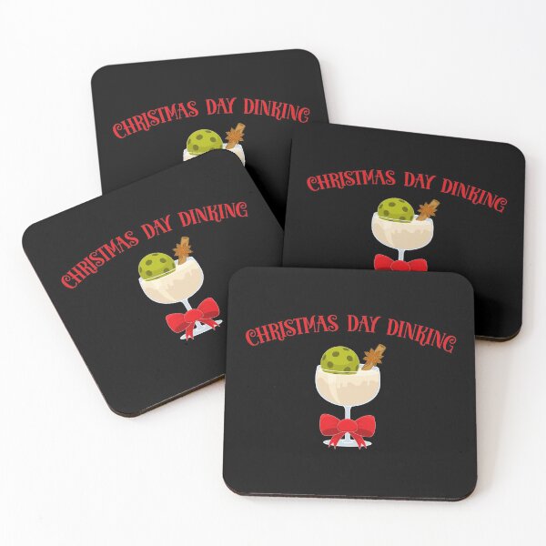 Item preview, Day Dinking Eggnog Glass Pickleball Christmas design designed and sold by jakehughes2015.
