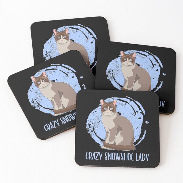 Item preview, Crazy Snowshoe Lady Quote Cat Breed Pet Lover print designed and sold by jakehughes2015.