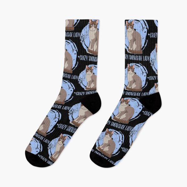 Item preview, Crazy Snowshoe Lady Quote Cat Breed Pet Lover print designed and sold by jakehughes2015.