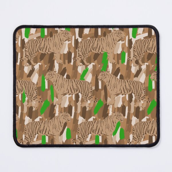 Item preview, Year of the Tiger - Tigers with Brown and Green Abstract designed and sold by AlteredAtelier.