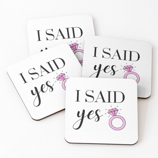 Item preview, I Said Yes - Marriage Proposal - Engagement Announcement designed and sold by NotablyDesigned.