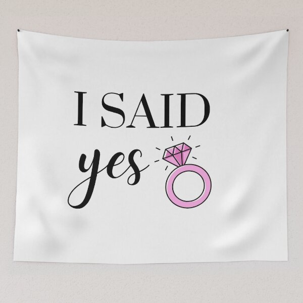 Item preview, I Said Yes - Marriage Proposal - Engagement Announcement designed and sold by NotablyDesigned.