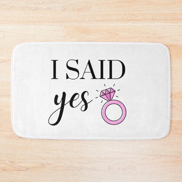 Item preview, I Said Yes - Marriage Proposal - Engagement Announcement designed and sold by NotablyDesigned.