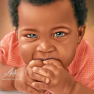 Artwork thumbnail, Beautiful Black Baby #9 by wayneflint