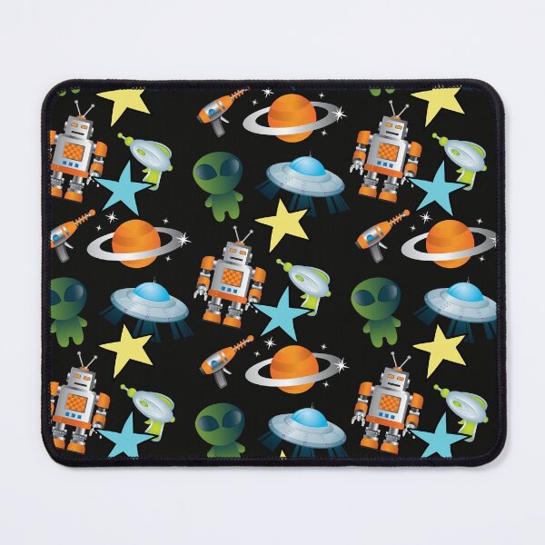 Item preview, Alien UFO Robot Ray Gun Star Planet Saturn designed and sold by Shayna Westfall.