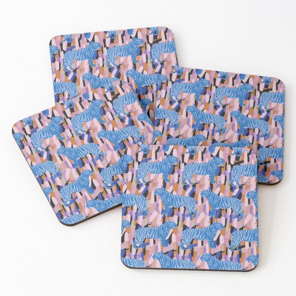 Item preview, Year of the Tiger - Tigers with Blue and Purple Abstract designed and sold by AlteredAtelier.