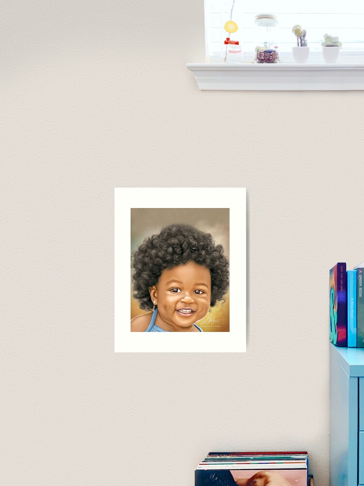 Thumbnail 1 of 3, Art Print, Beautiful Black Baby #11 designed and sold by wayneflint.