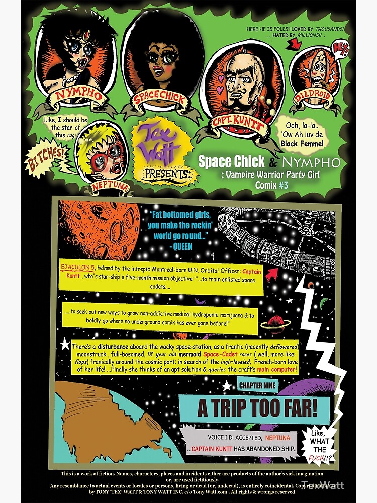 Page #1 of Tex Watt's WEEKLY (UNCENSORED) SUNDAY COMIX POP-ART by TexWatt