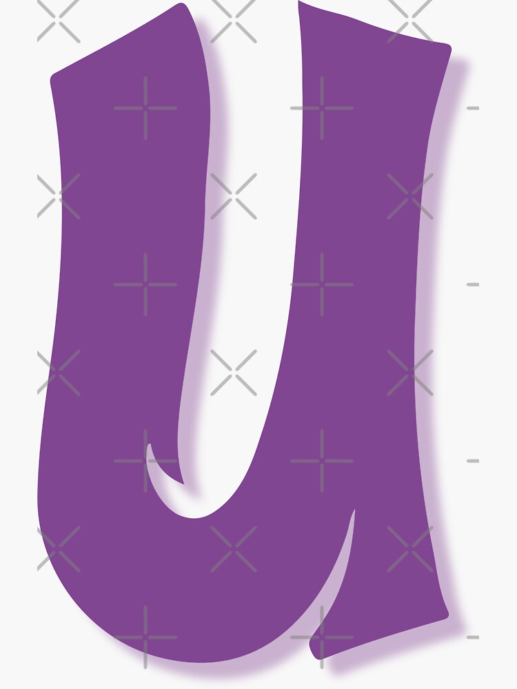 "Purple Graffiti Letter U" Sticker for Sale by LetterMom Redbubble