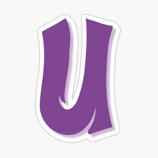 "Purple Graffiti Letter U" Sticker for Sale by LetterMom Redbubble