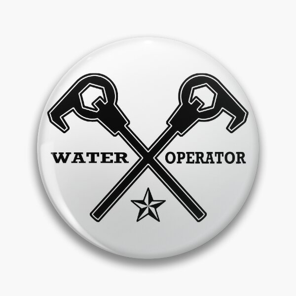 Item preview, Certified Water Operators - Crossed Hydrant Wrenches BLK designed and sold by WaterOperators.