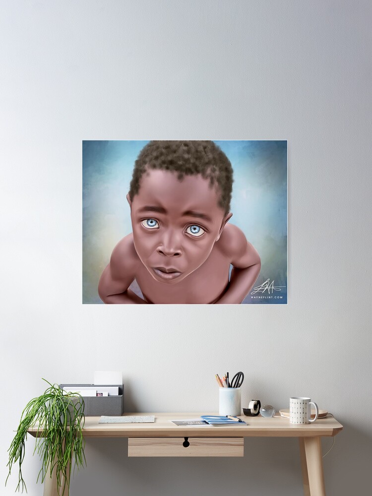 Thumbnail 1 of 3, Poster, Beautiful Black Baby #12 designed and sold by wayneflint.